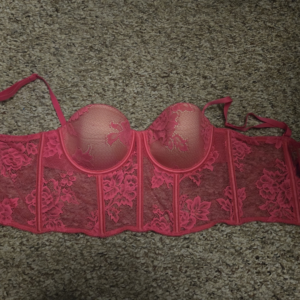 Elegant Pink Lace Bra Lasenza